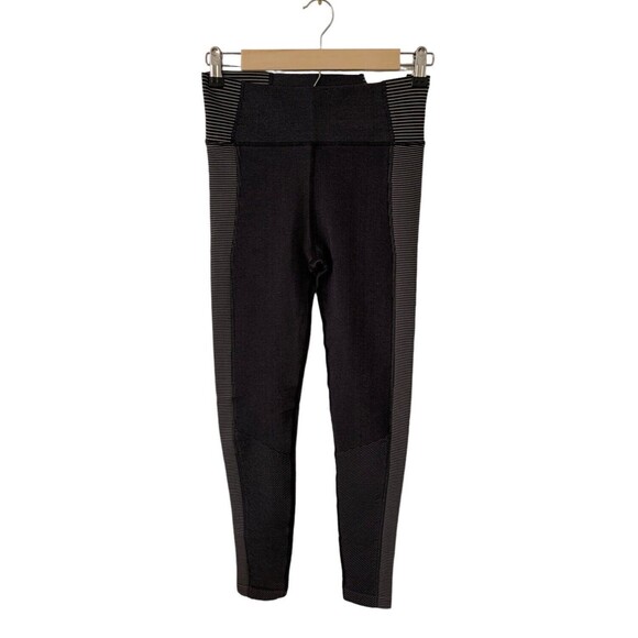 Offline By Aerie Seamless High Rise Black Gray Ribbed Leggings 7/8 Length Sz Sm - Picture 1 of 13